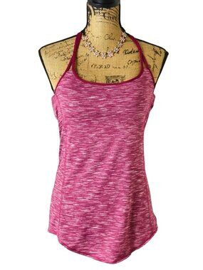 Lululemon Womens XS Tank Top Pink Yoga Strappy Back Built-In Bra Athletic Gym